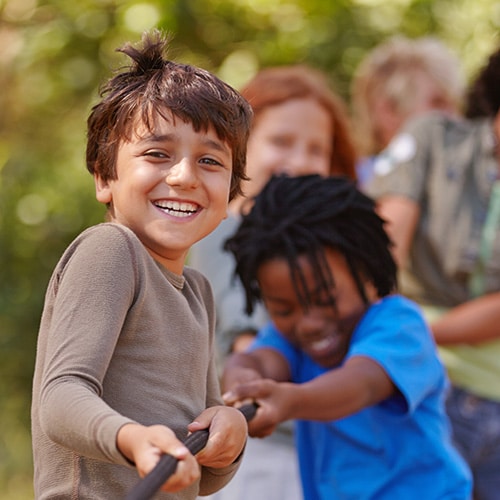 Tug of war at Smile Arc Pediatric Dentistry in San Diego, CA